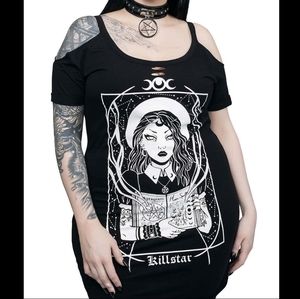 NWT Killstar Moonspell Distress Longline Top